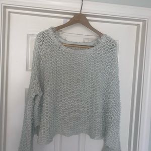 Light Blue Free People Pullover